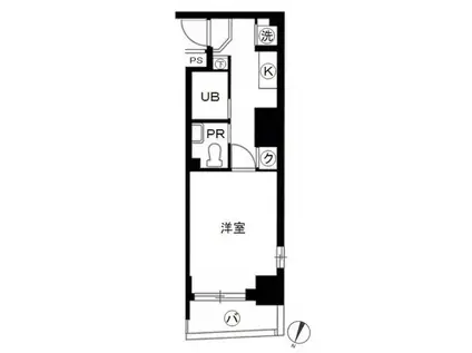 スカイコート三越前壱番館(1K/8階)の間取り写真