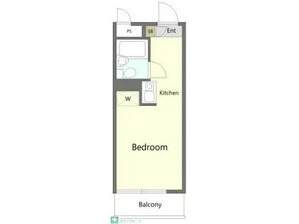 ペガサスマンション高円寺(ワンルーム/2階)の間取り写真