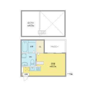 エミアス熱田(ワンルーム/2階)の間取り写真