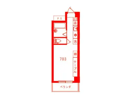 ノイエヨコスカ1番館(ワンルーム/7階)の間取り写真
