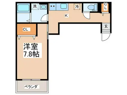 パインコート鶴見(1K/1階)の間取り写真