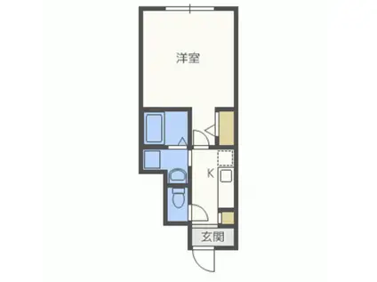 エミネンス南里II(1K/1階)の間取り写真