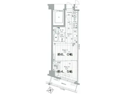 アーバンヴィスタ板橋本町(2K/3階)の間取り写真