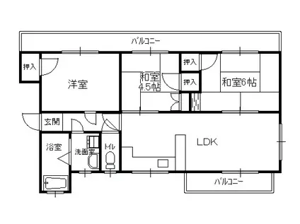 ハイツ山ノ井(3LDK/2階)の間取り写真