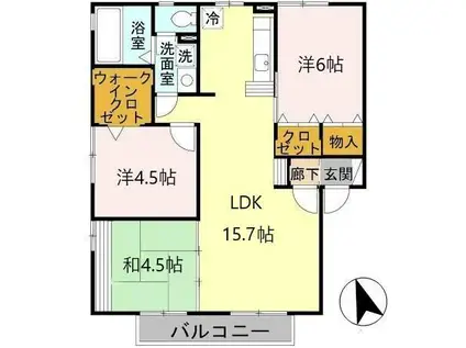 シロス船上(3LDK/2階)の間取り写真