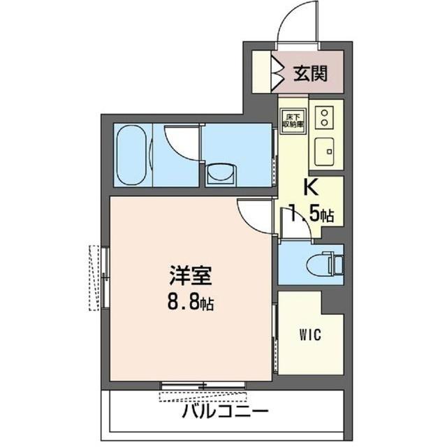 アルバリーニョ日吉B(1K/1階)の間取り写真