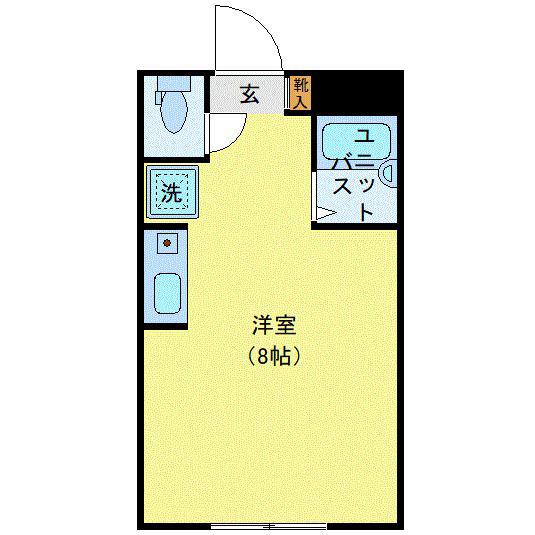 ルネコートお花茶屋(ワンルーム/2階)の間取り写真