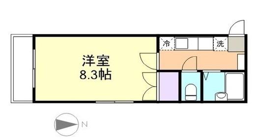 エトワール21船穂マンションB(1K/4階)の間取り写真