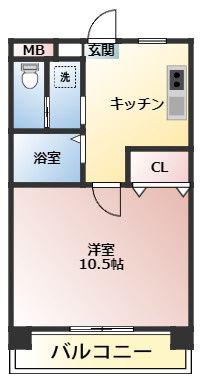 リヴェール清瀬(1K/5階)の間取り写真