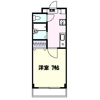 アーバンレース高津第1(1K/1階)の間取り写真