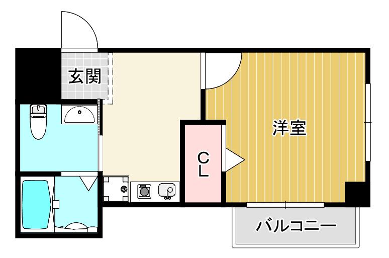 スギタパティオ60(1K/1階)の間取り写真