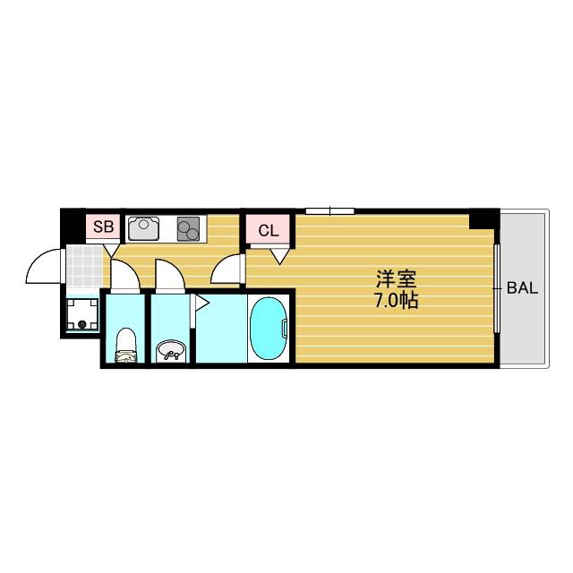 U RESIDENCE新大阪(1K/6階)の間取り写真