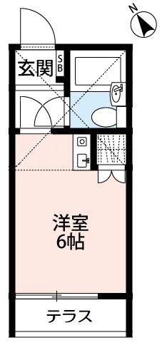 イーストサンライズ(ワンルーム/1階)の間取り写真
