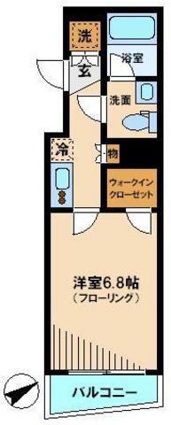 グラントゥルース練馬II(1K/7階)の間取り写真