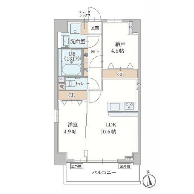 LE MOBI 天神橋(1SLDK/7階)の間取り写真
