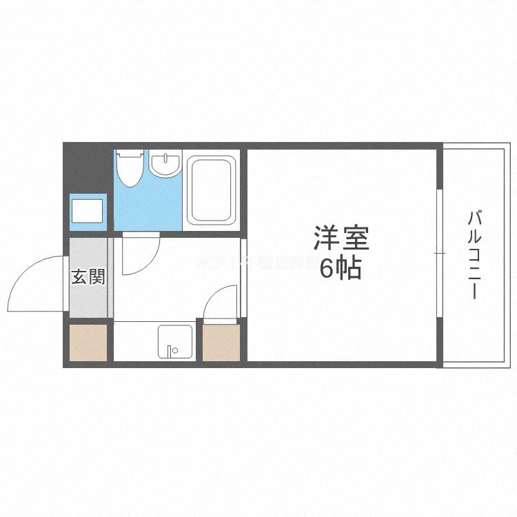 ビバリーヒルズ花園南(ワンルーム/5階)の間取り写真