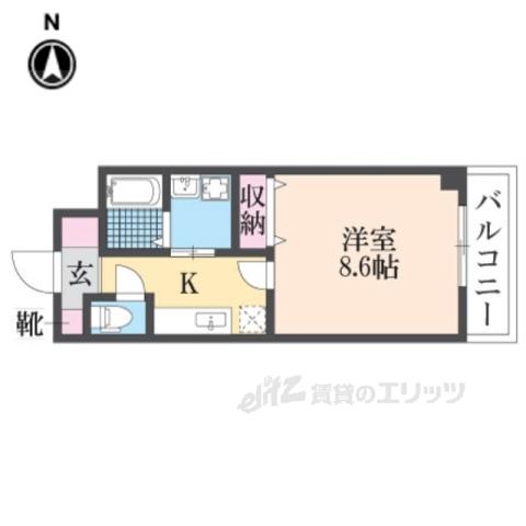 パトラY(1K/5階)の間取り写真