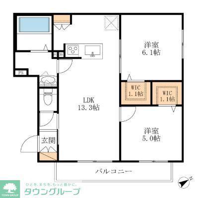 メゾン四季(2LDK/3階)の間取り写真