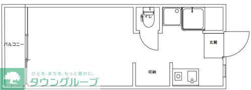 REZET柏(ワンルーム/2階)の間取り写真