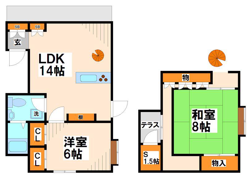 アネックス(2SLDK/2階)の間取り写真