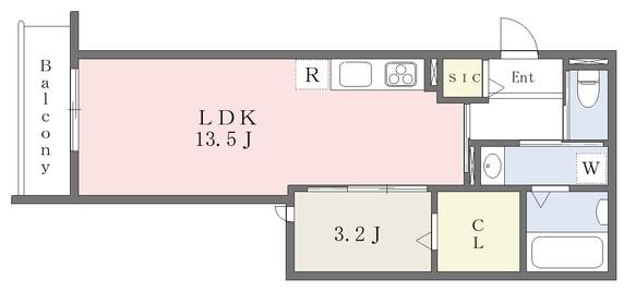 プリュメ(1LDK/2階)の間取り写真