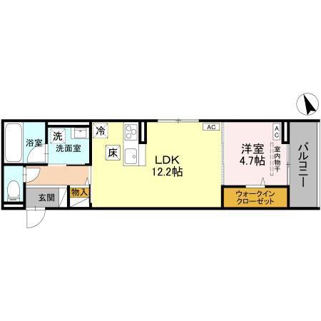 ソヴリンティ(1LDK/1階)の間取り写真