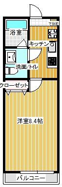 REVE瀬谷イースト(1K/3階)の間取り写真
