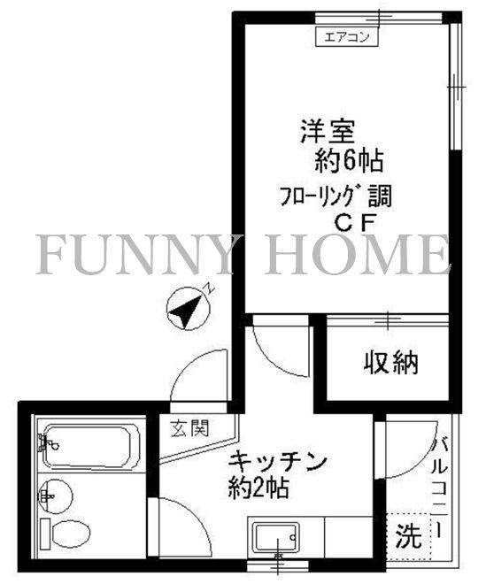 セリーヌ池尻(1K/1階)の間取り写真