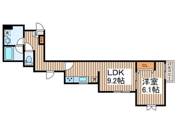 シェール東武練馬(1LDK/3階)の間取り写真
