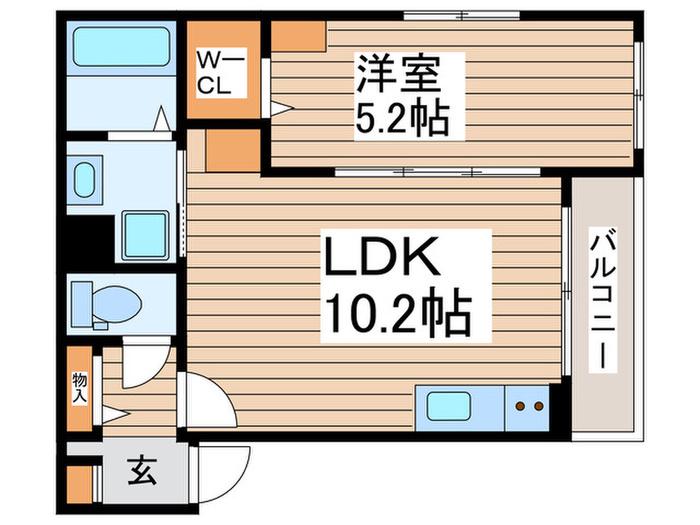 プリマベーラ ドゥエ(1LDK/2階)の間取り写真