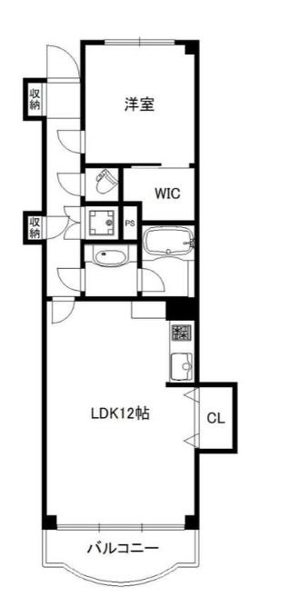 明大前フラワーマンション(1LDK/9階)の間取り写真