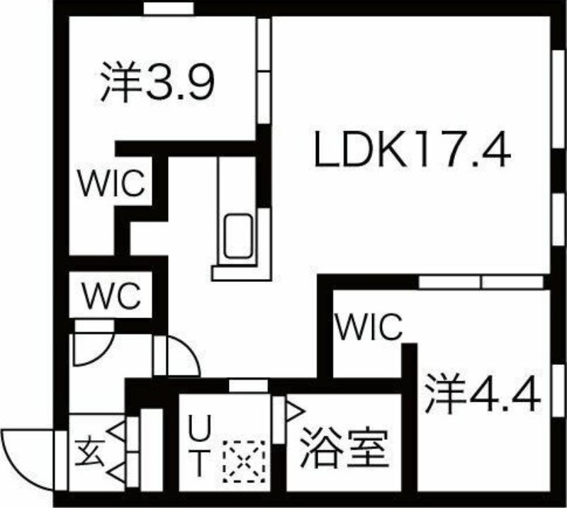 DOUBLEBERRY(2LDK/1階)の間取り写真