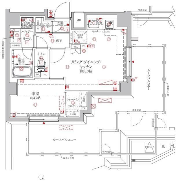 クレイシアIDZ練馬富士見台(1LDK/8階)の間取り写真