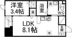 グラン・ドミール一番町(1LDK/3階)の間取り写真