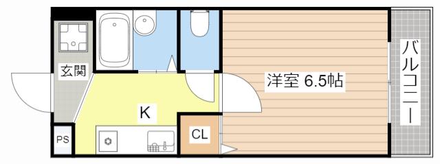 コンフォートヴィレッジ内田(1K/1階)の間取り写真
