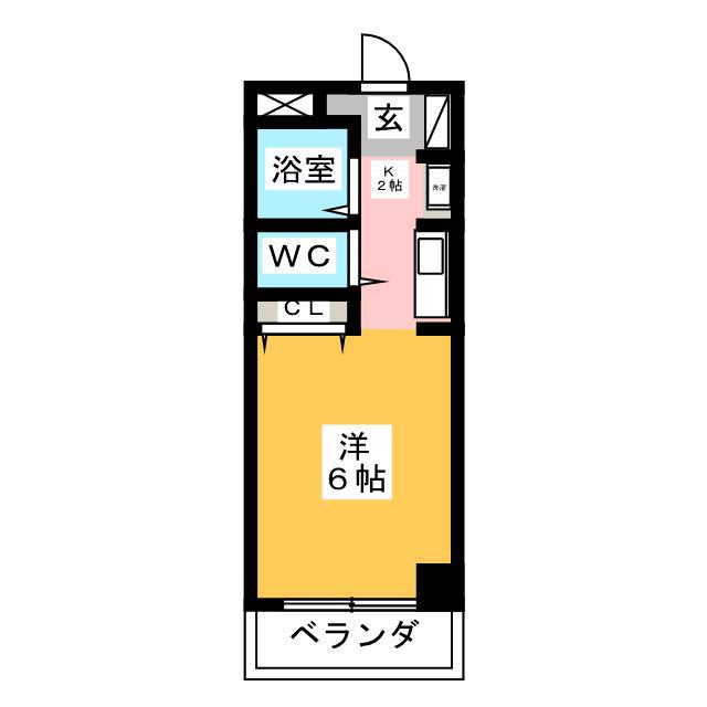 ビートルズスクエア横浜(1K/3階)の間取り写真