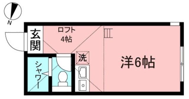ユナイト小田セントピーターバーグ(ワンルーム/2階)の間取り写真