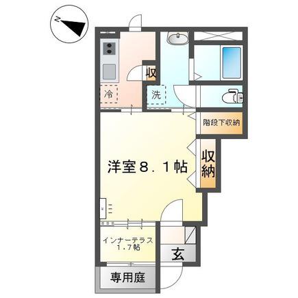 WAVE-K V(1K/1階)の間取り写真