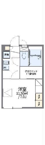 レオパレスクレマチスA(1K/2階)の間取り写真