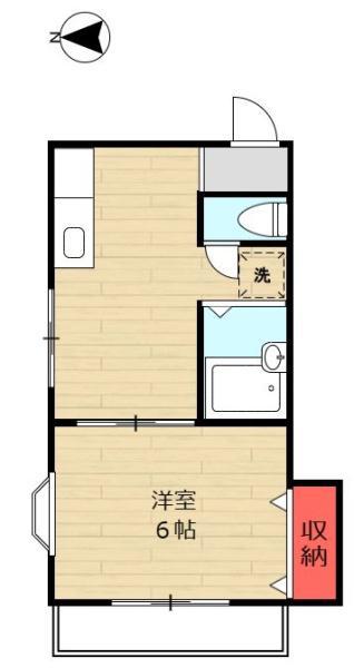 エトワール吉川(1DK/3階)の間取り写真