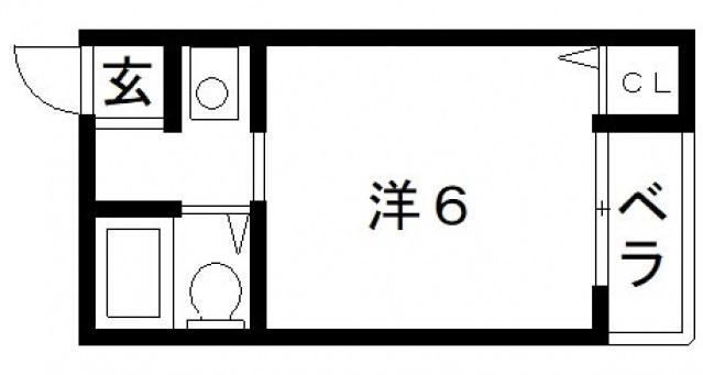プレアール北田辺III(ワンルーム/4階)の間取り写真