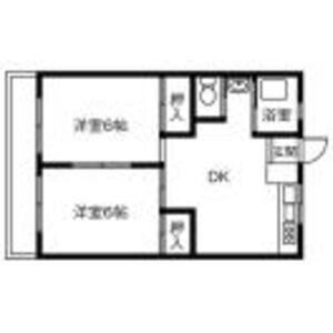 かりゆしハイツ(2DK/2階)の間取り写真