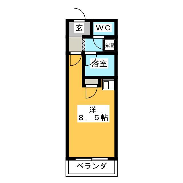 エスペランサ石田(ワンルーム/2階)の間取り写真