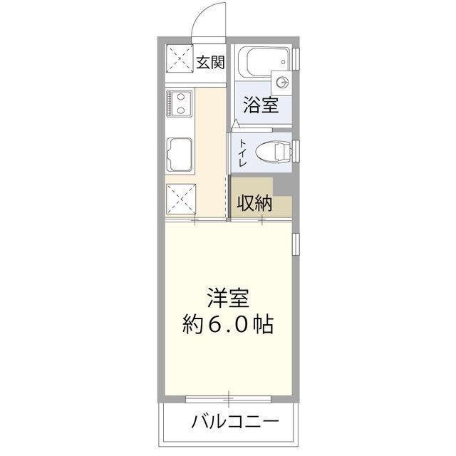 グレイシャス(1K/3階)の間取り写真