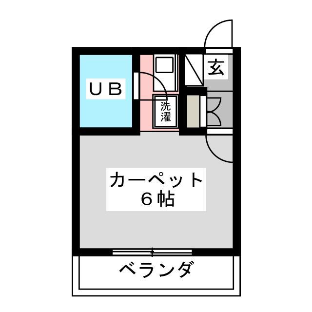 ARECX五井(ワンルーム/3階)の間取り写真