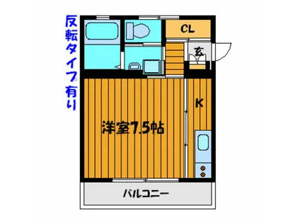 M.TAKANOHA(1K/3階)の間取り写真