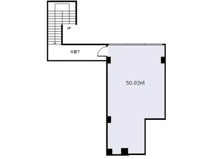 クレール中山店舗(ワンルーム/2階)の間取り写真