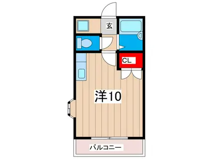 サンビレッジ森山(ワンルーム/3階)の間取り写真