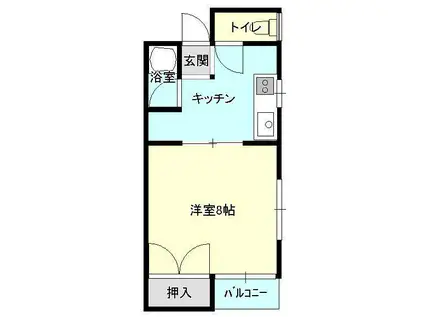 コーポ アイリス(1K/2階)の間取り写真