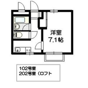 タウンハウスM(1K/1階)の間取り写真